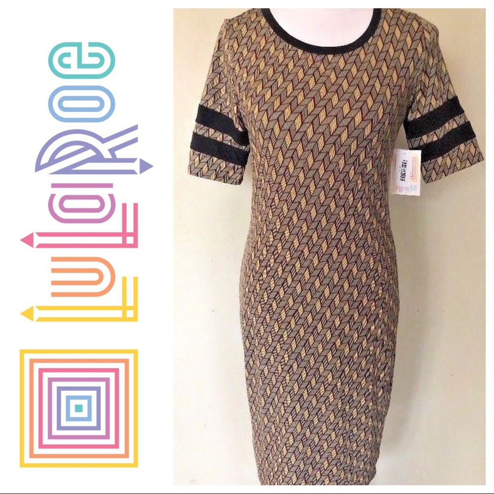 LuLaRoe Julia dress chevron print